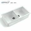 solid surface sink double bowl sink